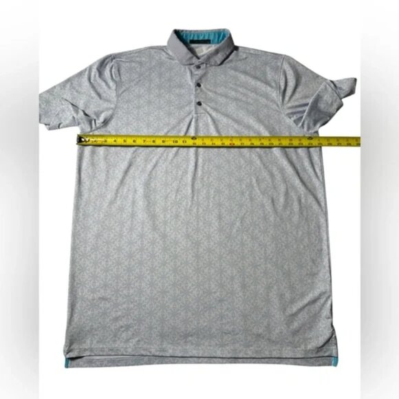 Greyson Lions Tooth Print Golf Polo Shirt Men’s size XL Performance Summer - Picture 5 of 5